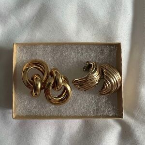 Gold tone earrings